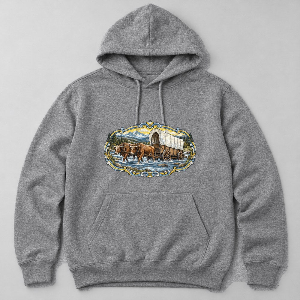Covered Wagon Hoodie in Heather Grey