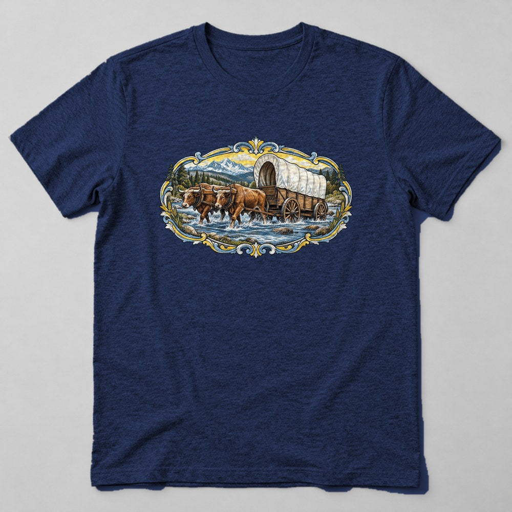 Covered Wagon T-Shirt in Navy