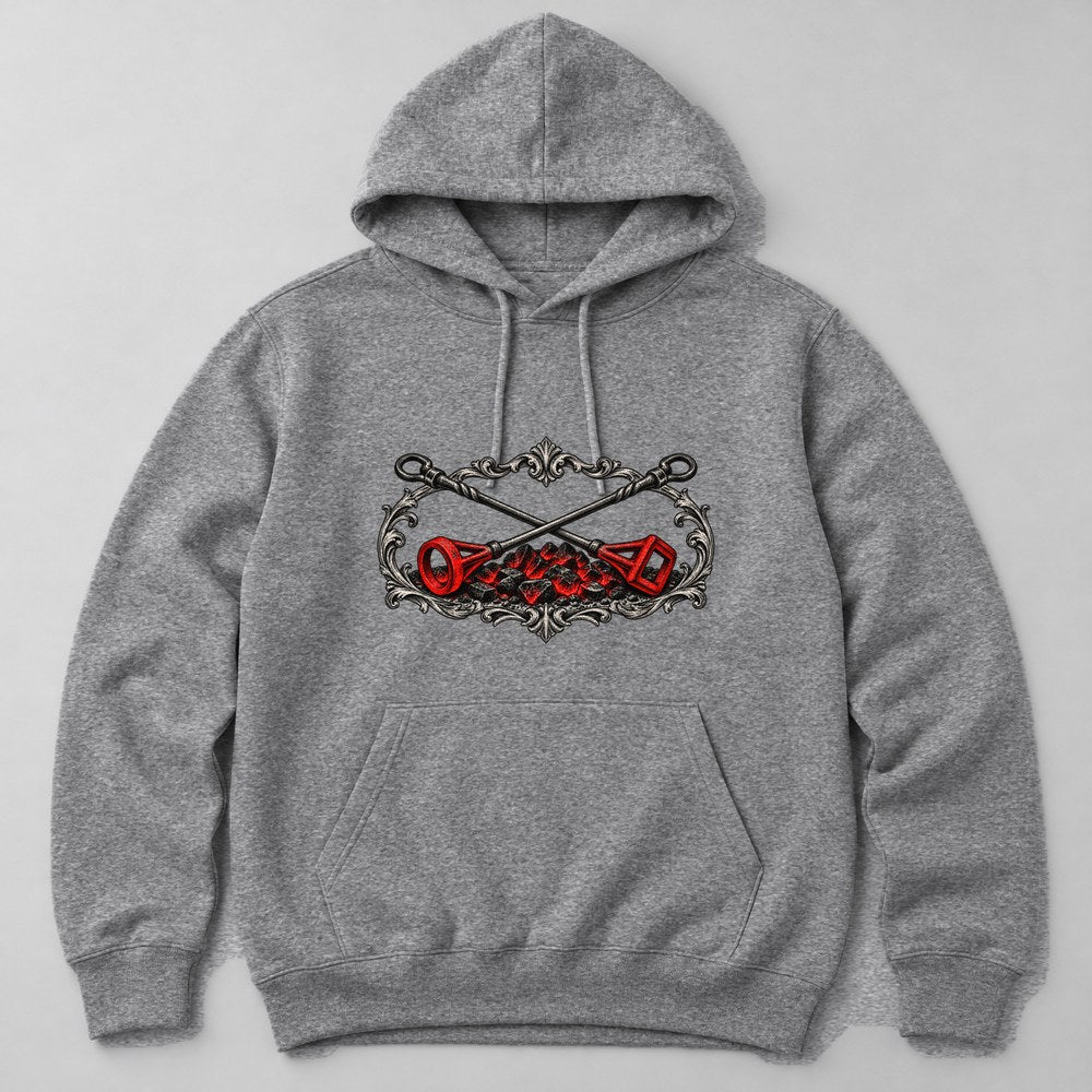 Branding Irons Hoodie in Heather Grey