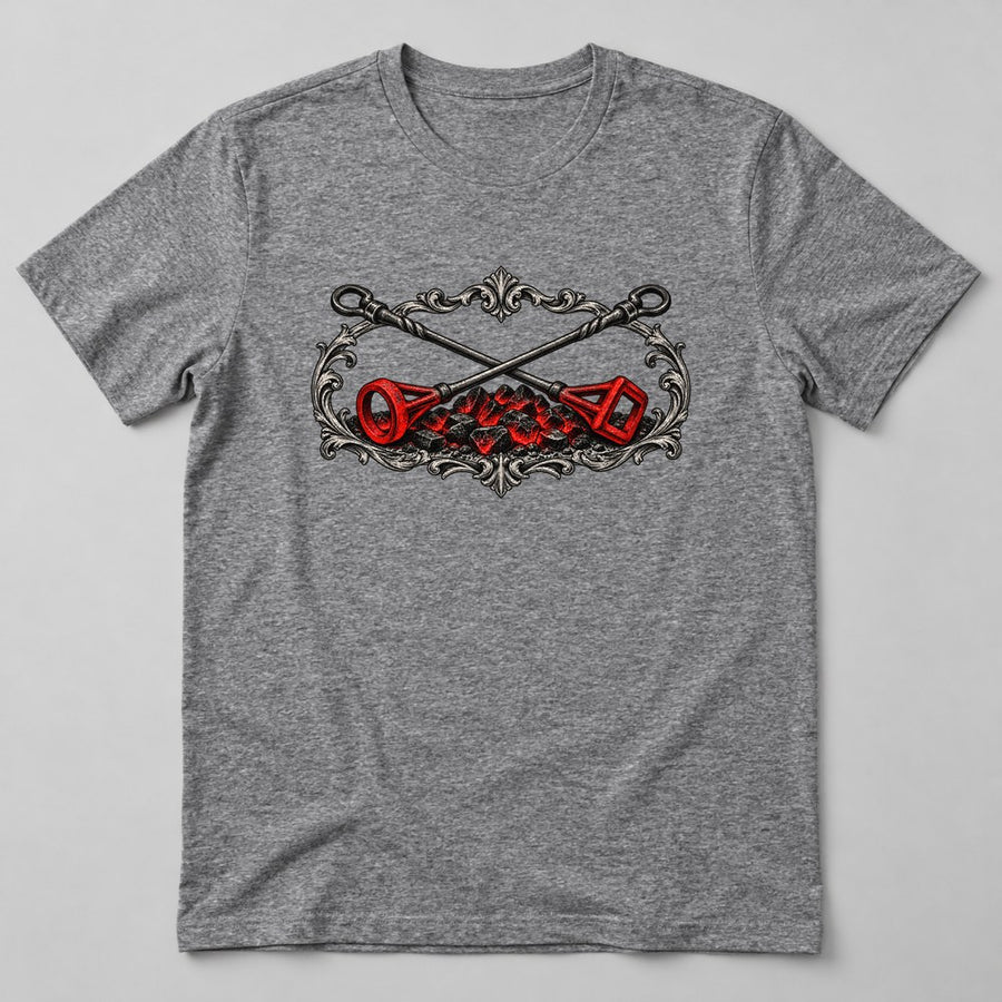 Branding Irons T-Shirt in Heather Grey