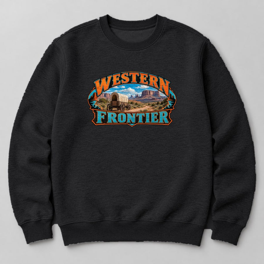 Western Frontier Sweatshirt in Black