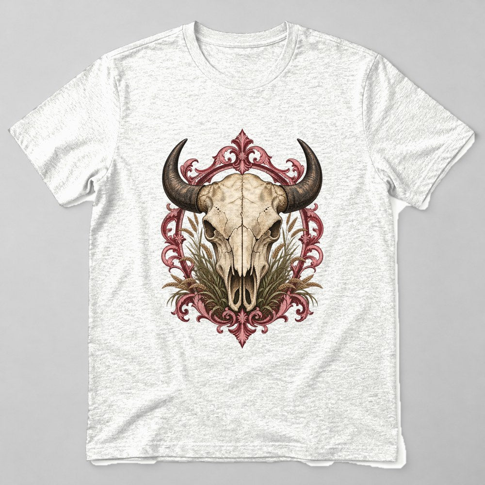 Bison Skull T-Shirt in White