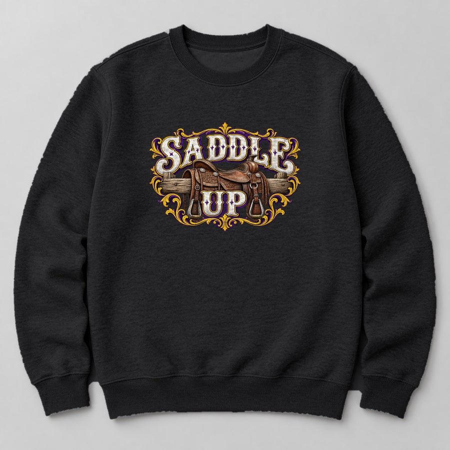 Saddle Up Sweatshirt in Black