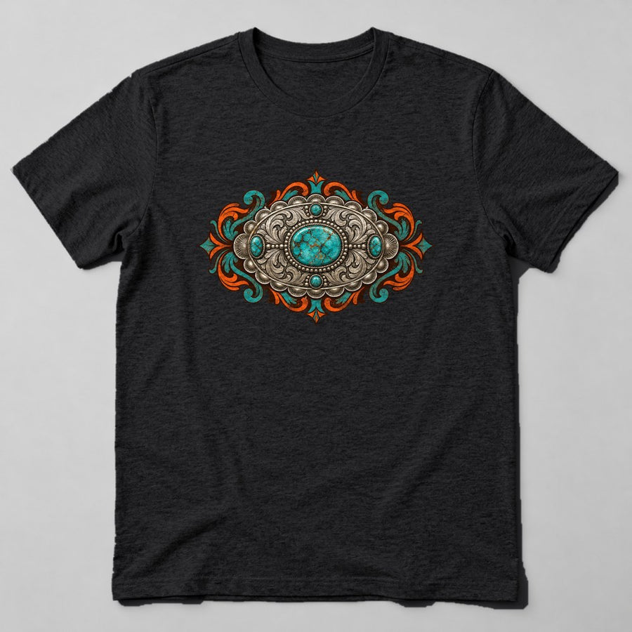 Turquoise Jewelry T-Shirt in Black