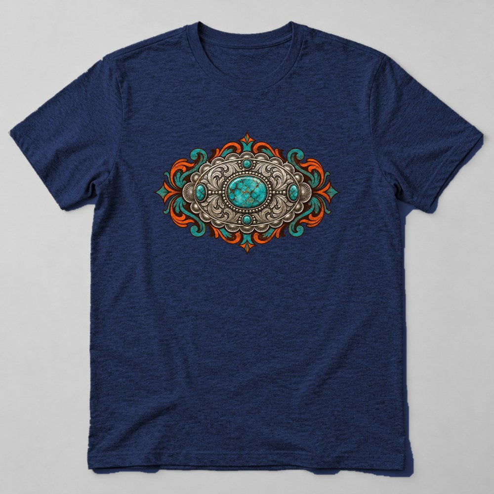 Turquoise Jewelry T-Shirt in Navy