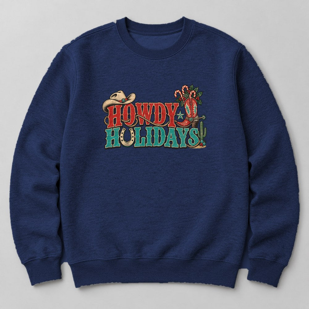 Howdy Holidays Sweatshirt in Navy