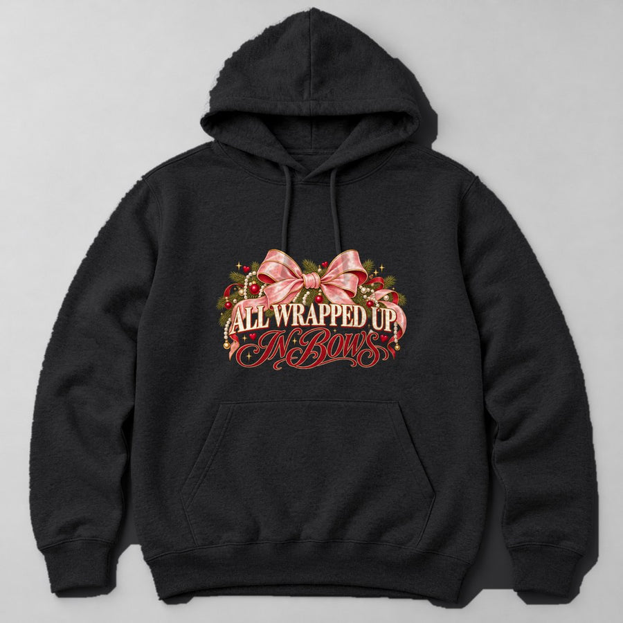 All Wrapped Up in Bows Hoodie in Black