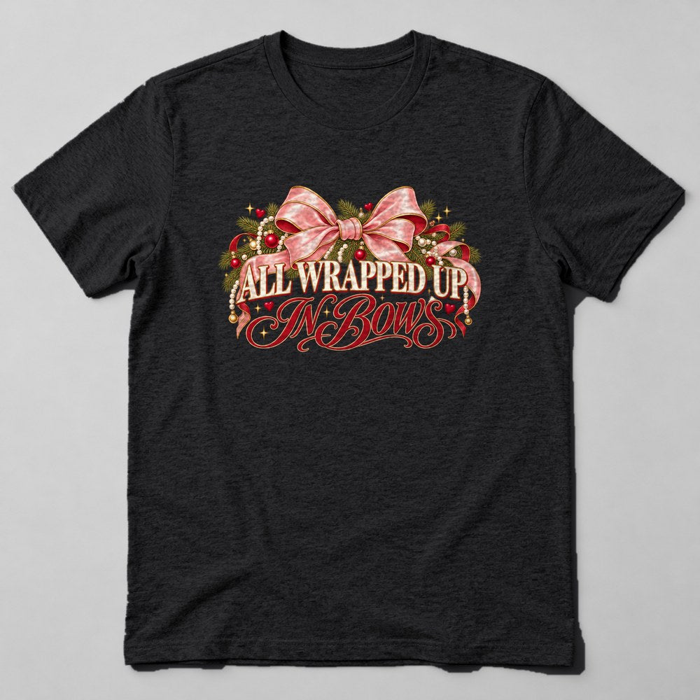 All Wrapped Up in Bows T-Shirt in Black