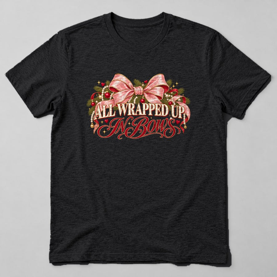 All Wrapped Up in Bows T-Shirt in Black