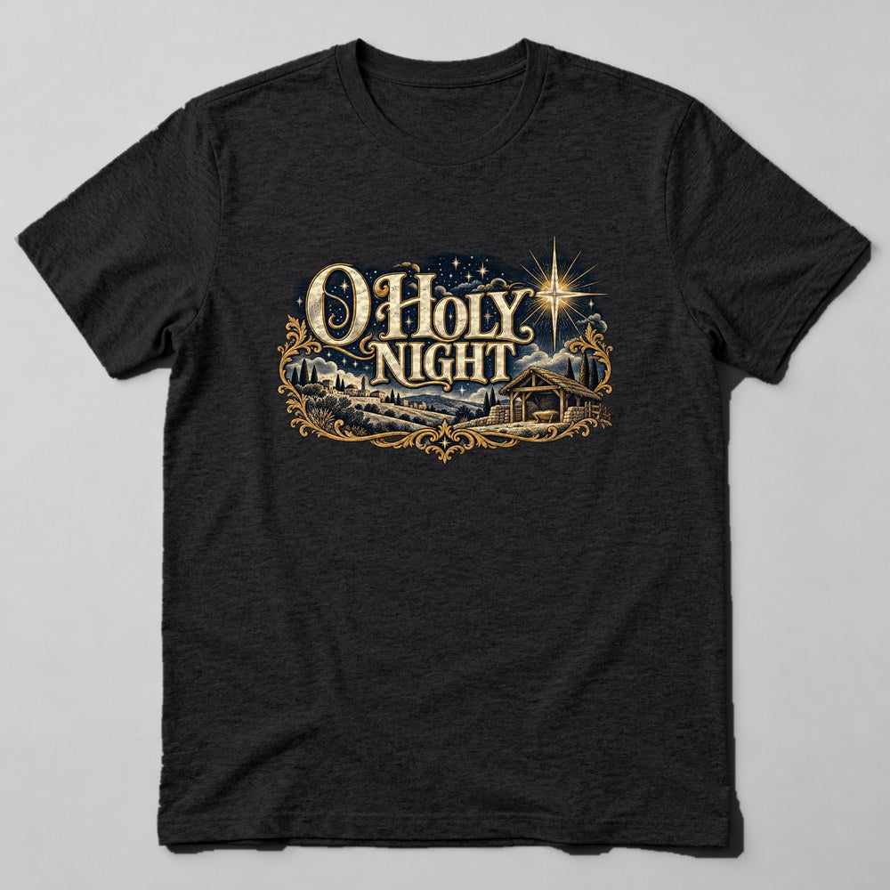 O Holy Night T-Shirt in Black