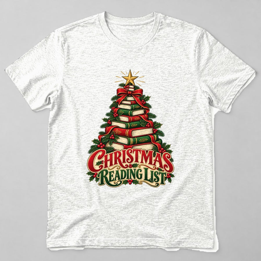 Christmas Reading List t-shirt in White
