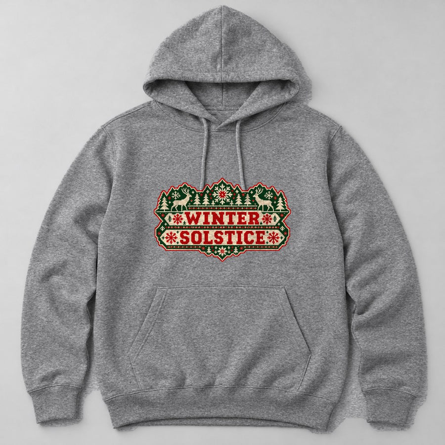 Winter Solstice Hoodie in Heather Grey