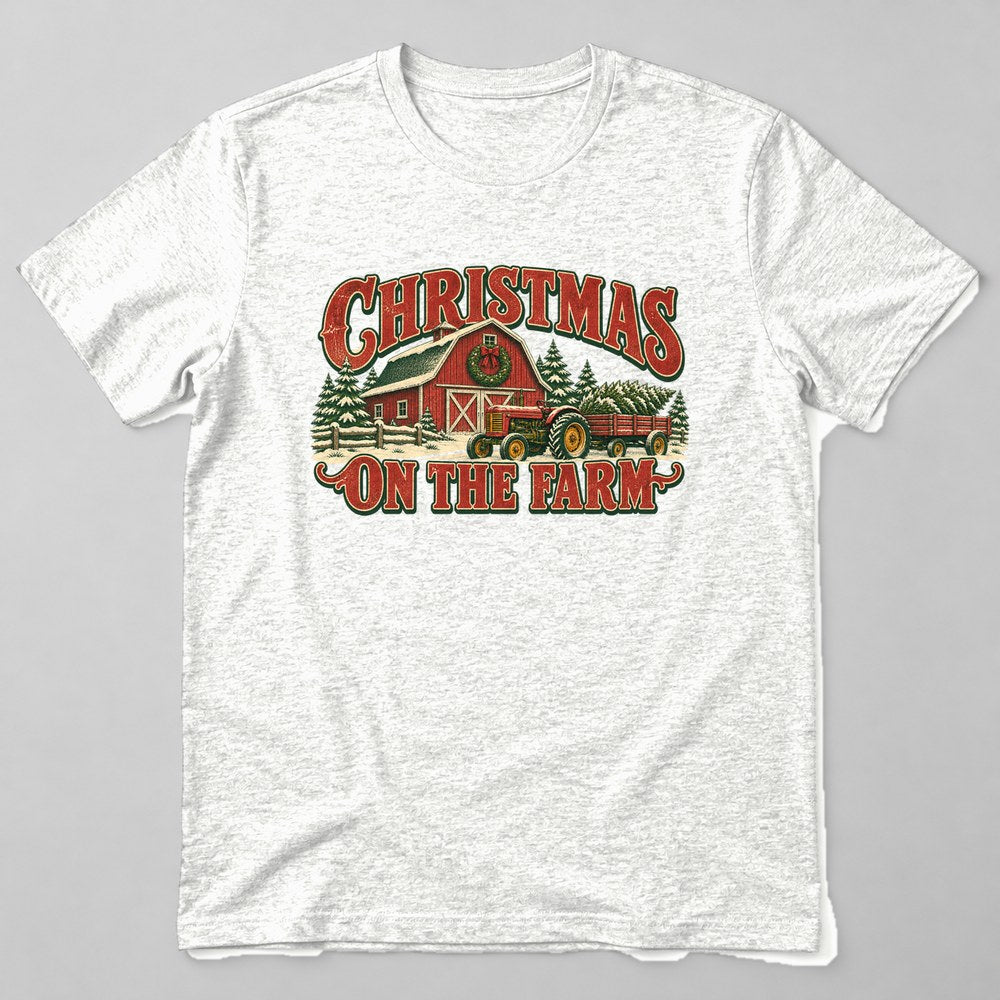 Christmas on the Farm T-Shirt in White