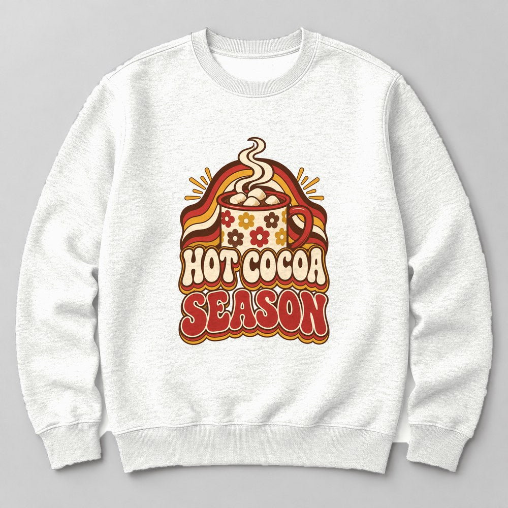 Hot Cocoa Season Sweatshirt in White