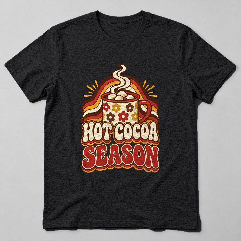 Hot Cocoa Season T-Shirt in Black