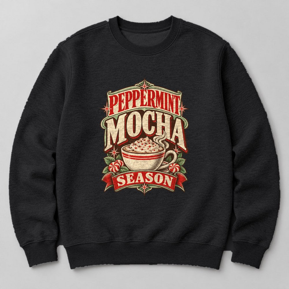 Peppermint Mocha Season Sweatshirt in Black