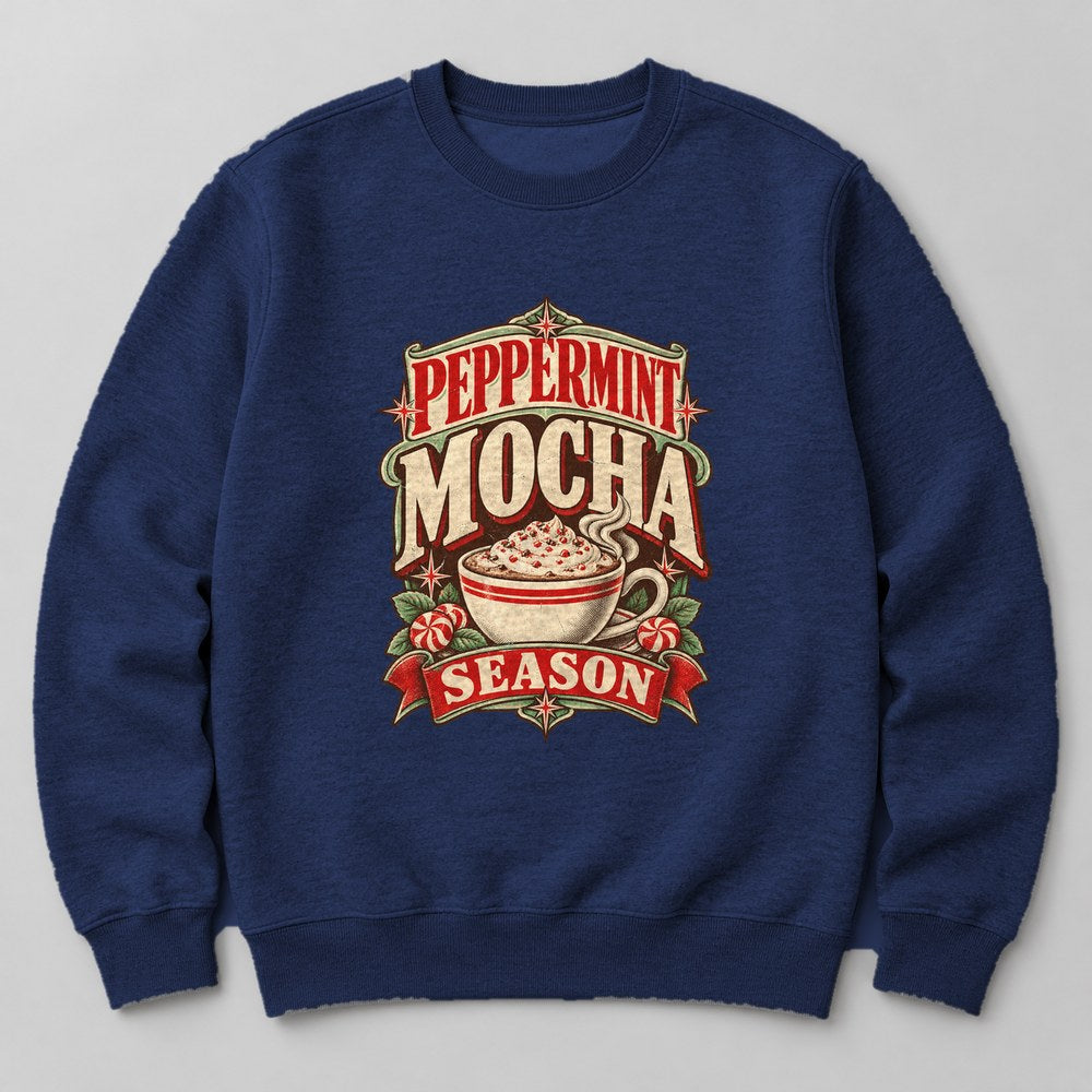 Peppermint Mocha Season Sweatshirt in Navy