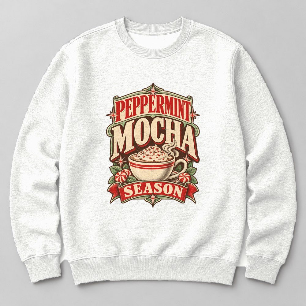 Peppermint Mocha Season Sweatshirt in White