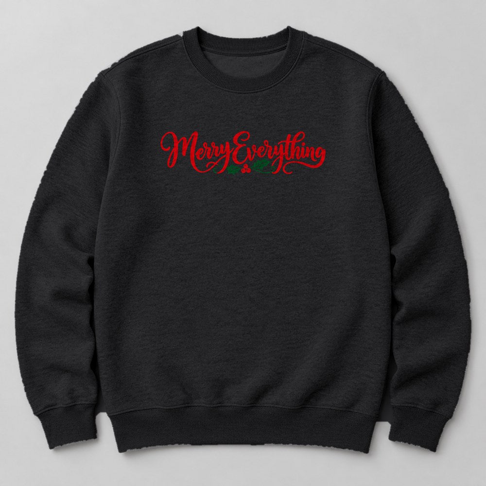 Merry Everything Sweatshirt in Black