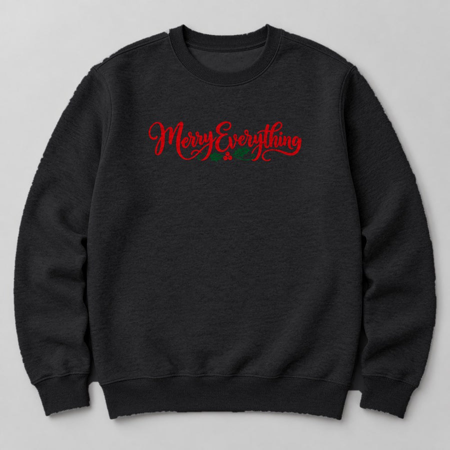 Merry Everything Sweatshirt in Black