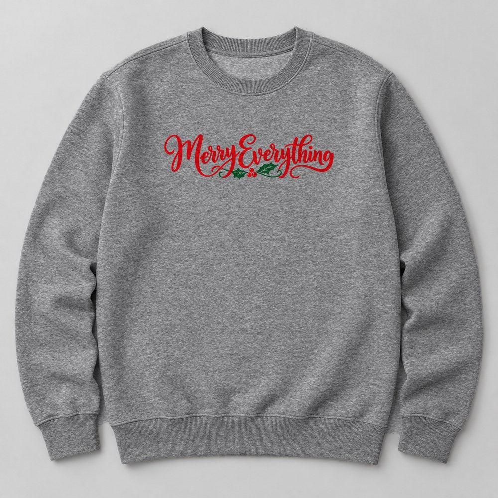 Merry Everything Sweatshirt in Heather Grey