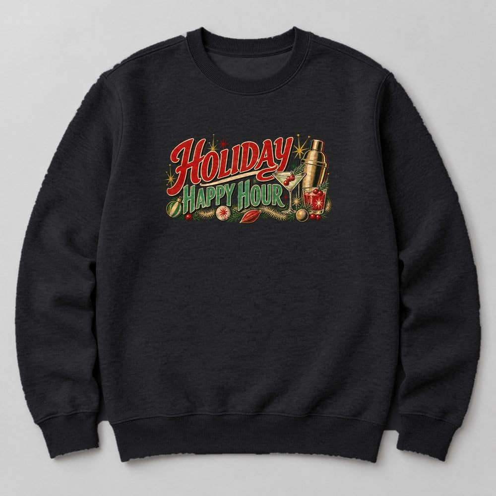 Holiday Happy Hour Sweatshirt in Black