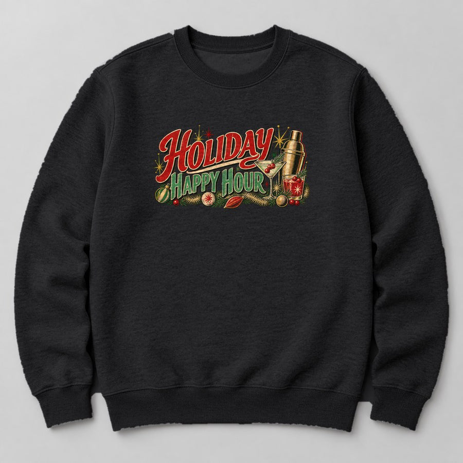 Holiday Happy Hour Sweatshirt in Black