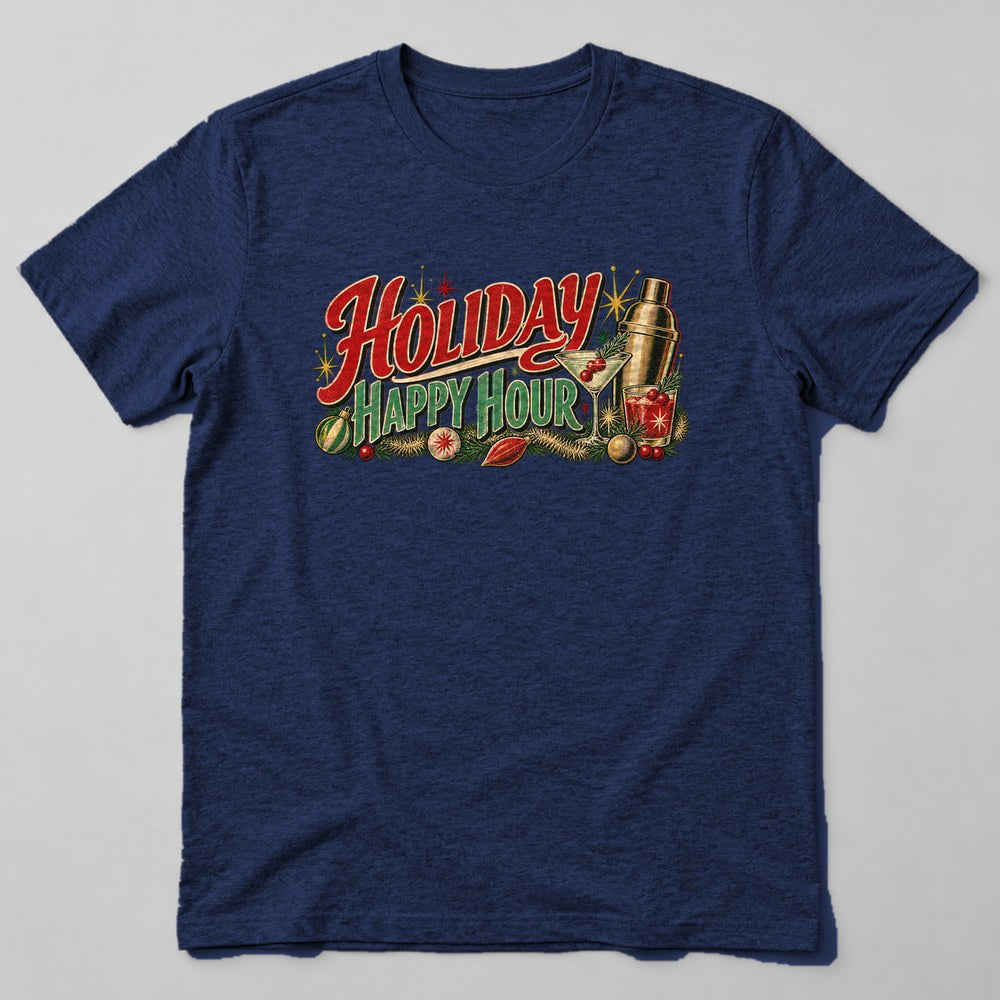 Holiday Happy Hour T-Shirt in Navy