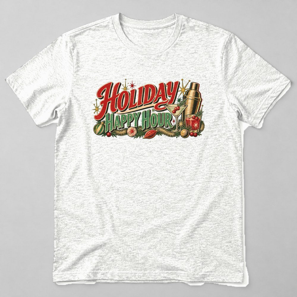 Holiday Happy Hour T-Shirt in White