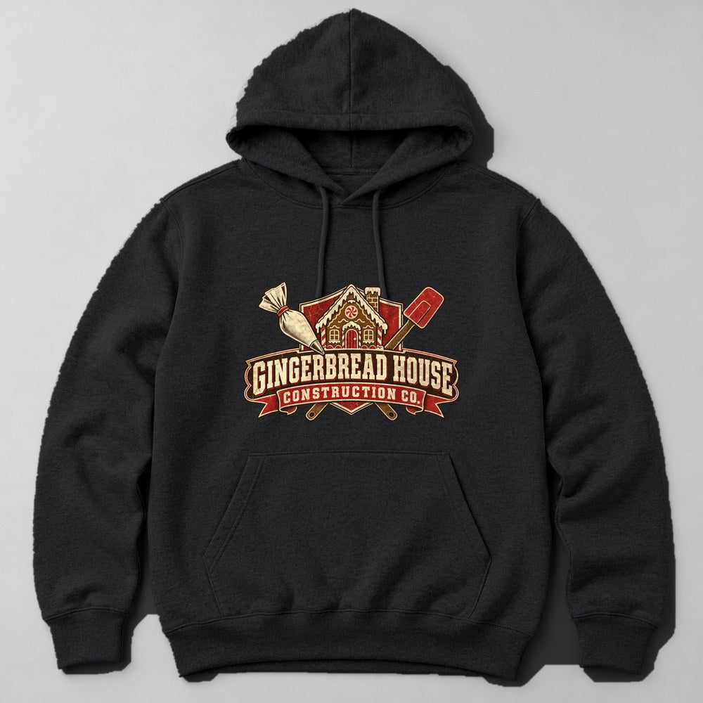 Gingerbread House Construction Co. Hoodie in Black