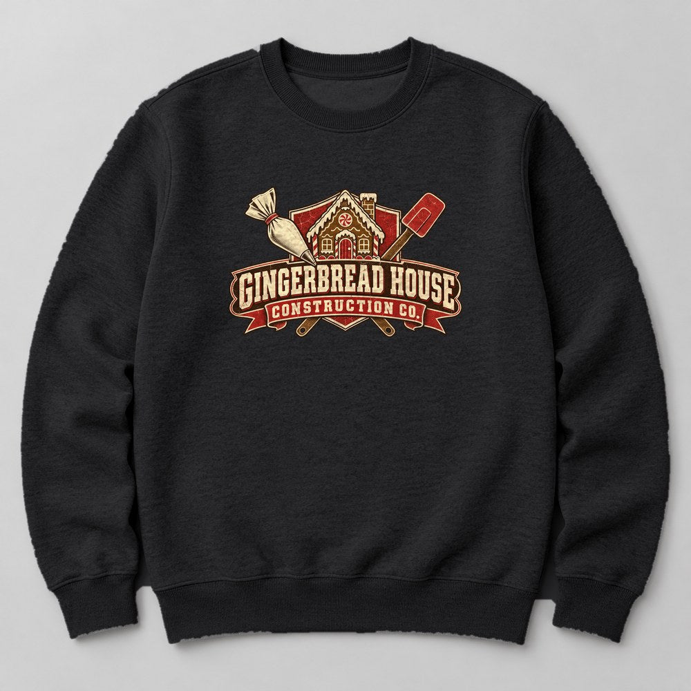 Gingerbread House Construction Co. Sweatshirt in Black