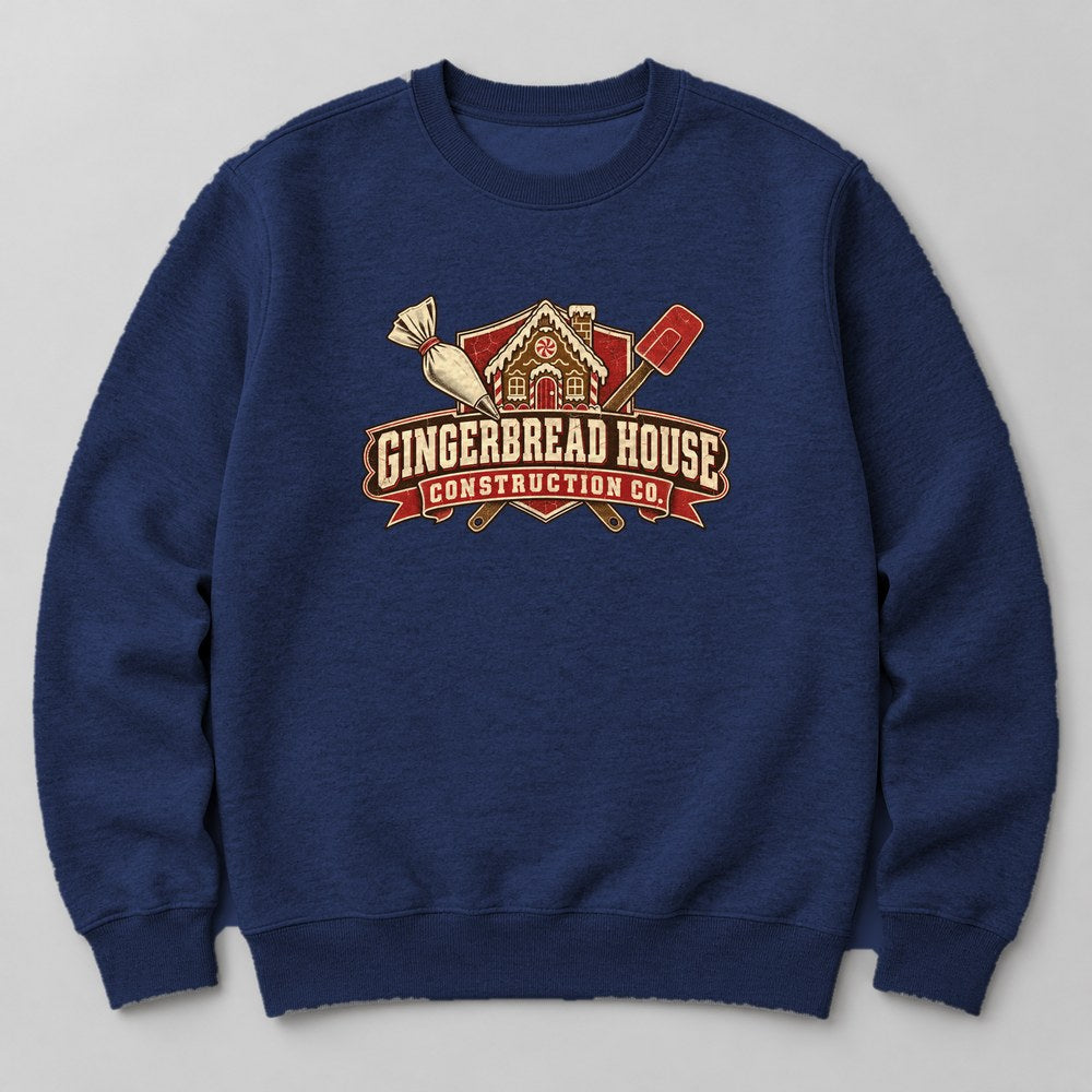 Gingerbread House Construction Co. Sweatshirt in Navy