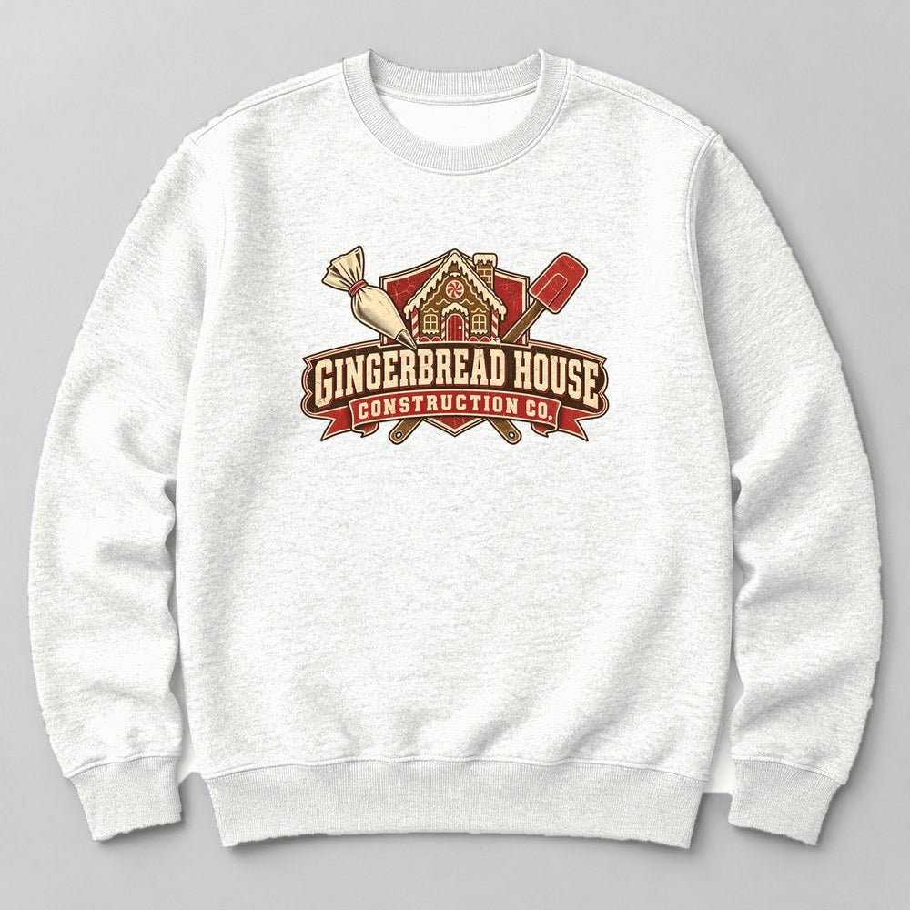 Gingerbread House Construction Co. Sweatshirt in White