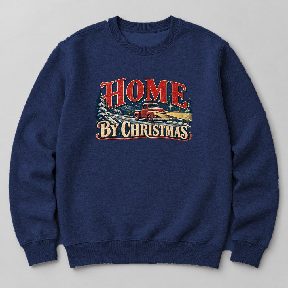 Home by Christmas Sweatshirt in Navy