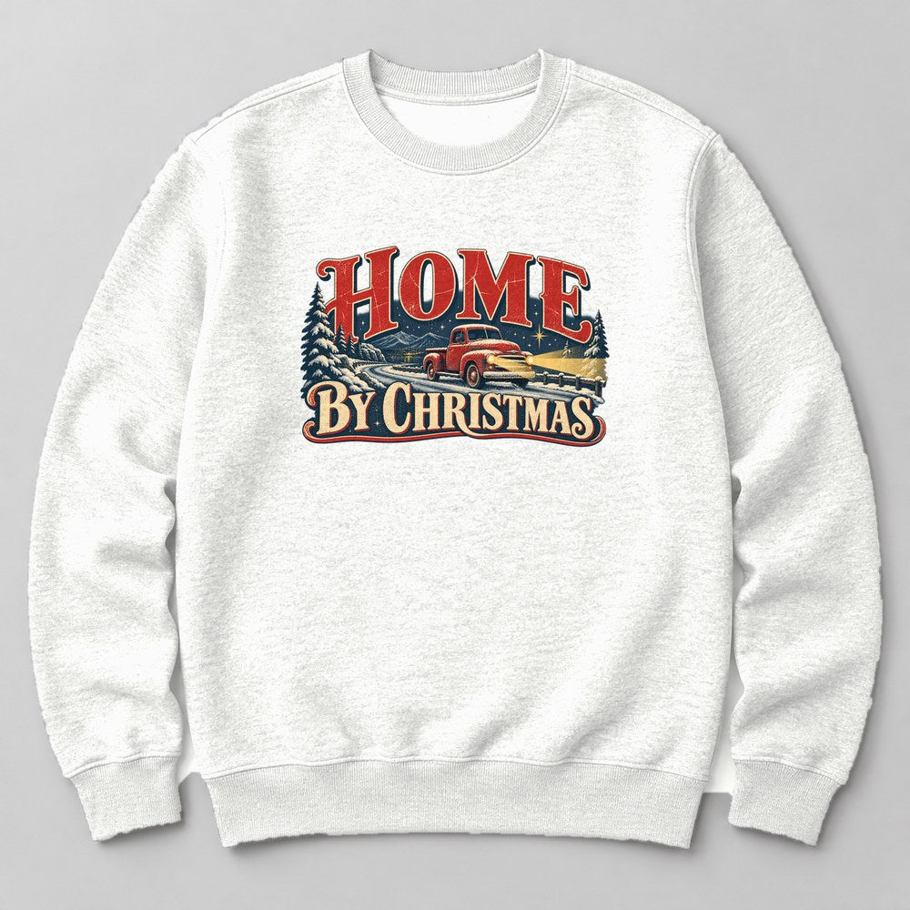Home by Christmas Sweatshirt in White