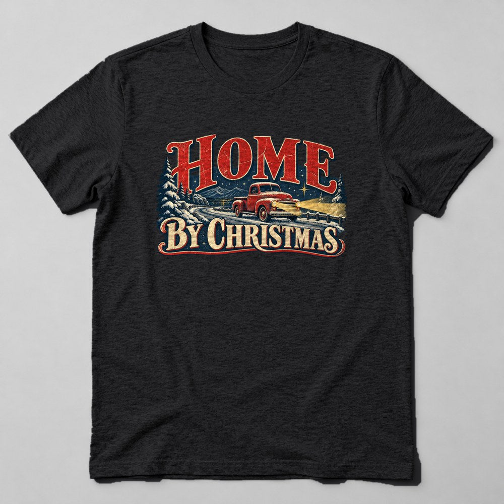 Home by Christmas T-Shirt in Black