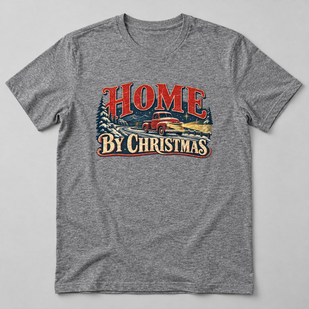 Home by Christmas T-Shirt in Heather Grey