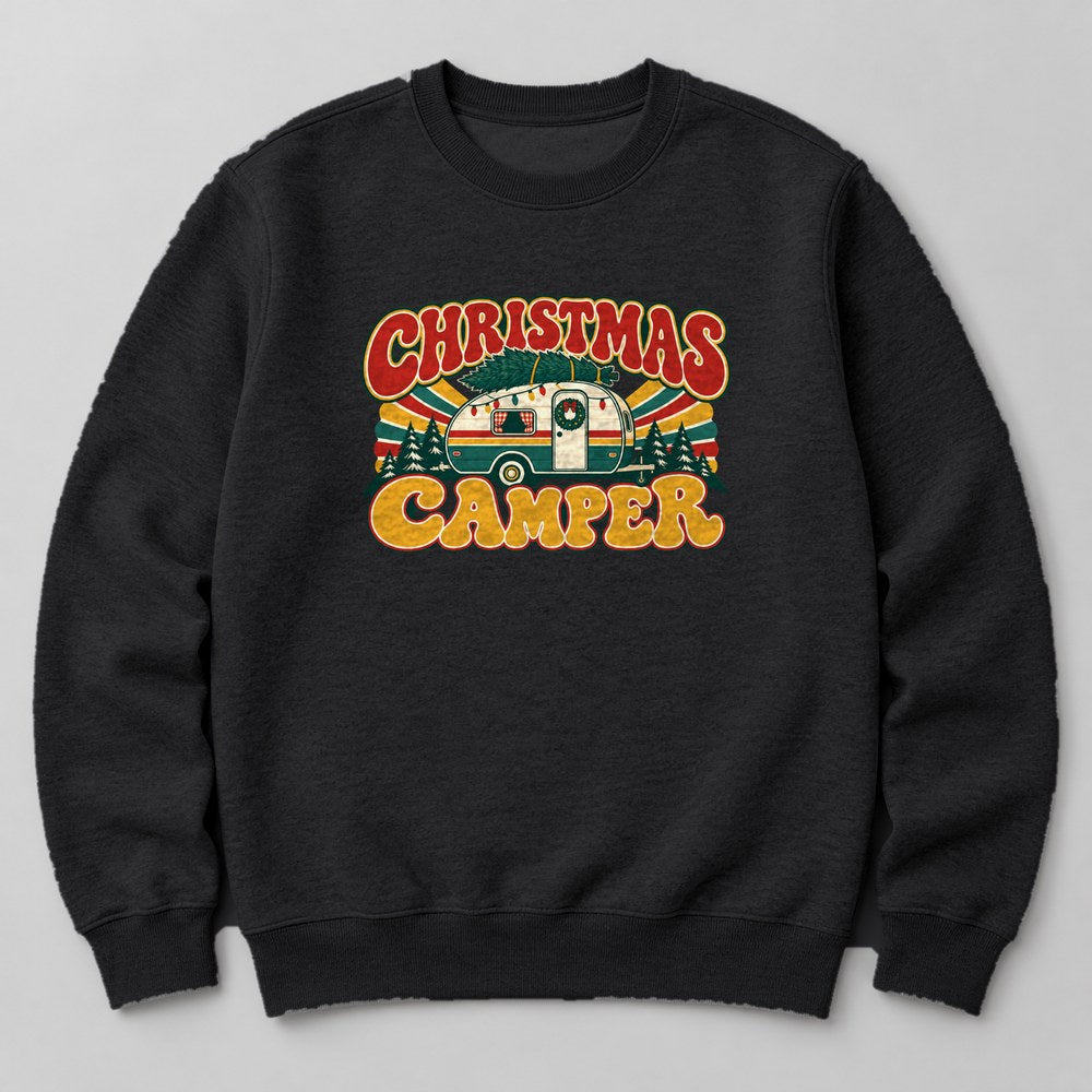 Christmas Camper Sweatshirt in Black