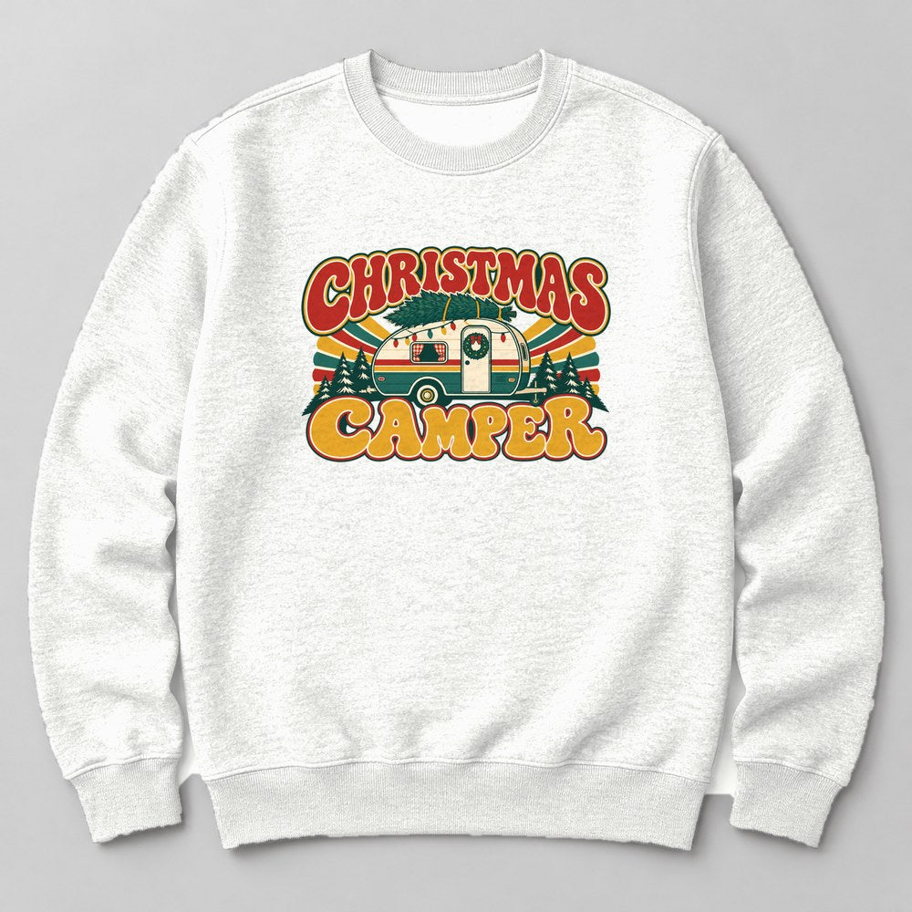 Christmas Camper Sweatshirt in White