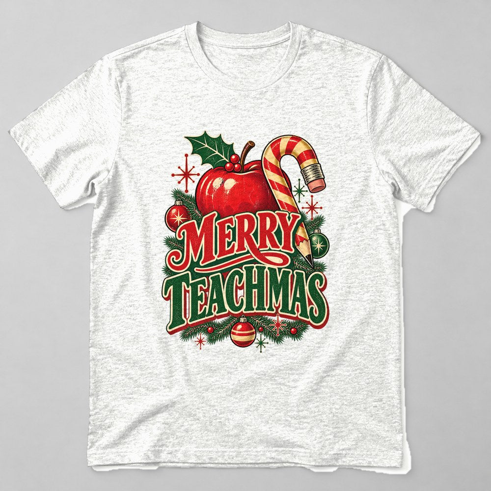 Merry Teachmas T-Shirt in White