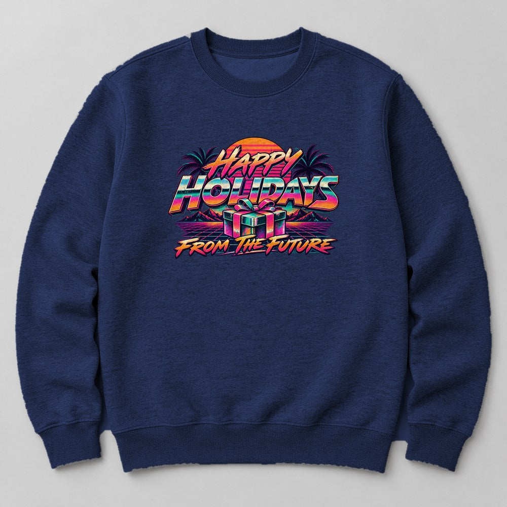 Happy Holidays From the Future Sweatshirt in Navy