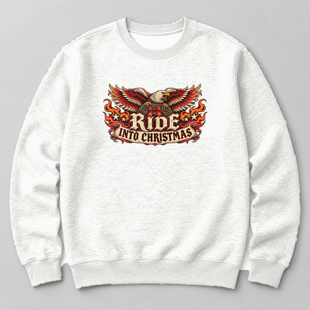 Ride Into Christmas Sweatshirt in White
