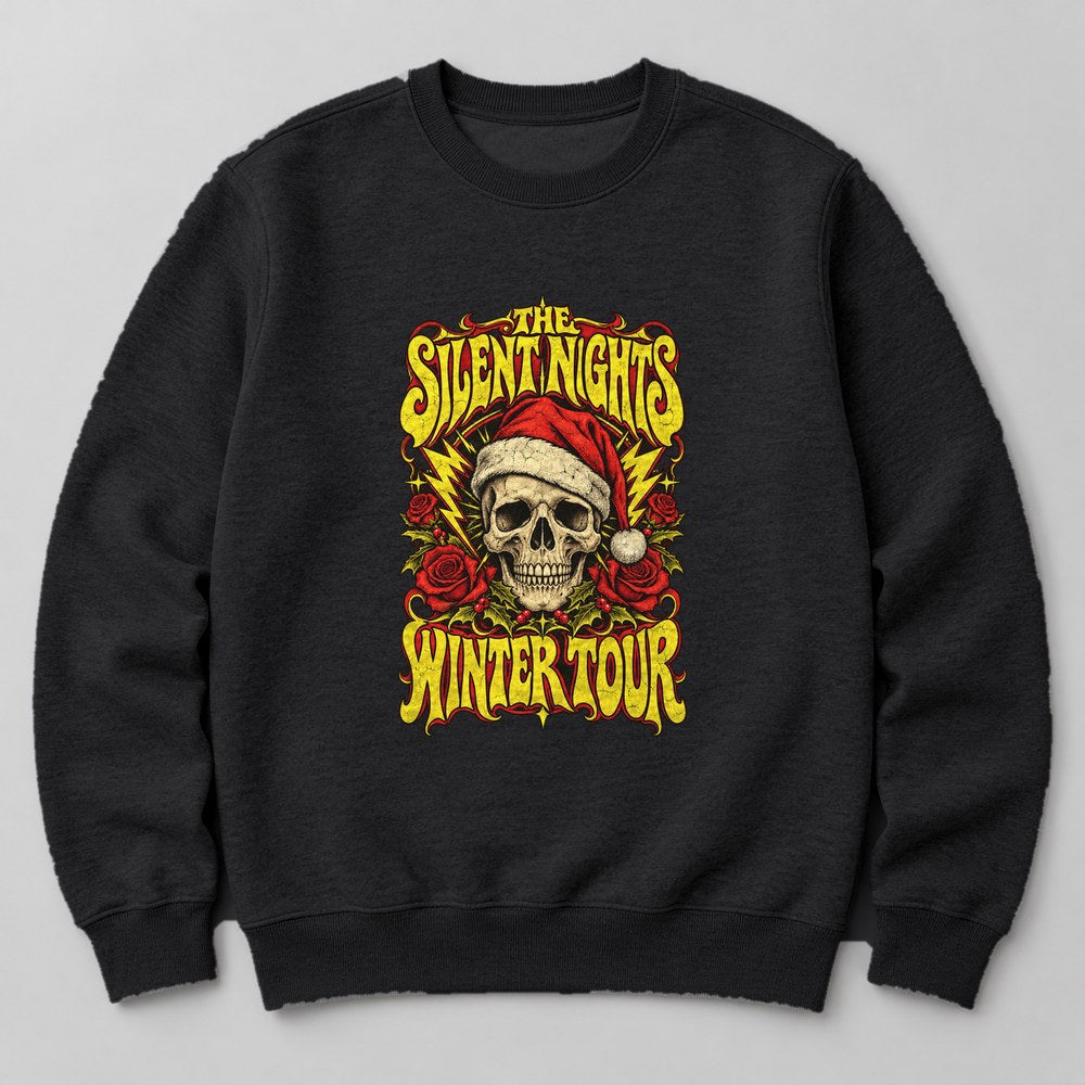The Silent Nights Winter Tour Sweatshirt in Black