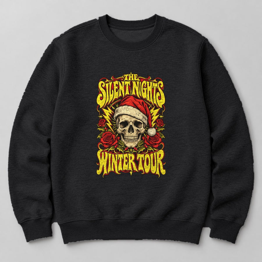 The Silent Nights Winter Tour Sweatshirt in Black
