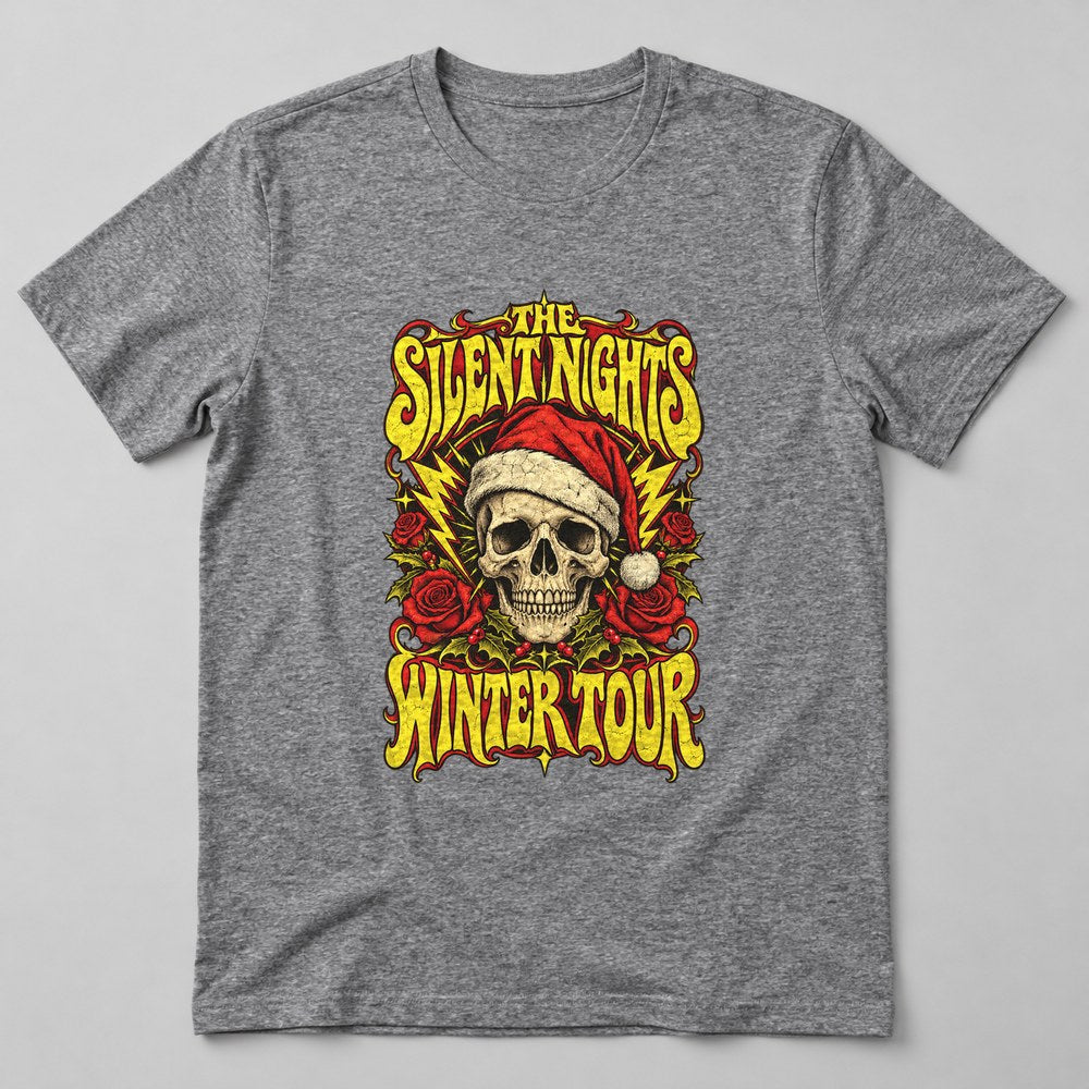 The Silent Nights Winter Tour T-Shirt in Heather Grey