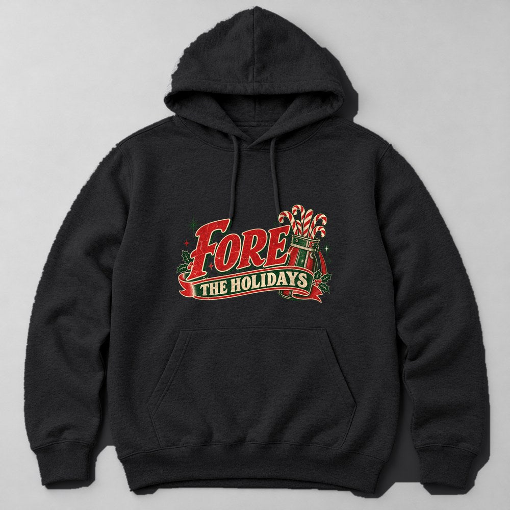 Fore the Holidays Hoodie in Black
