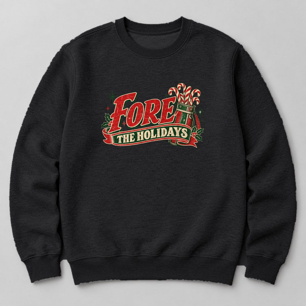 Fore the Holidays Sweatshirt in Black