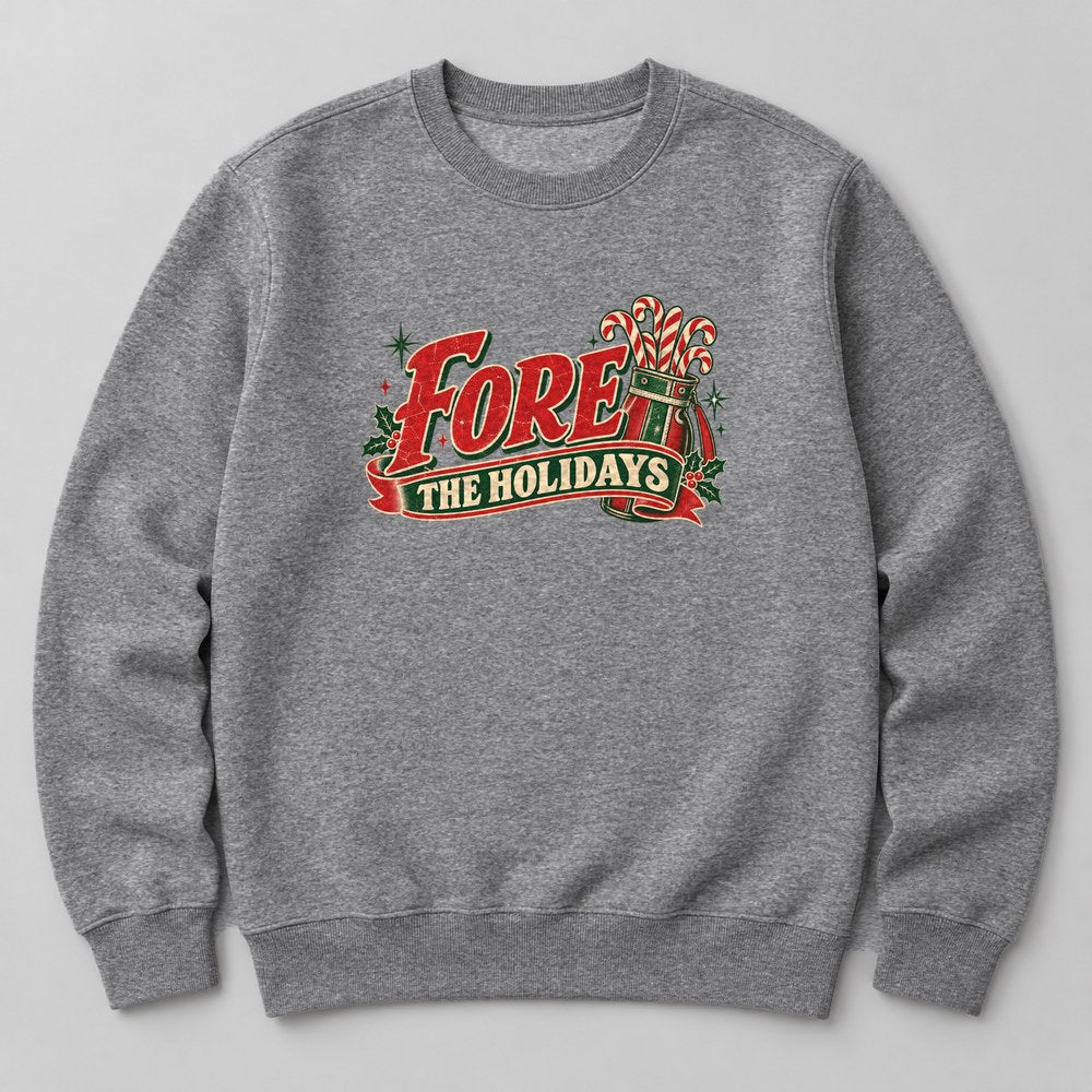 Fore the Holidays Sweatshirt in Heather Grey
