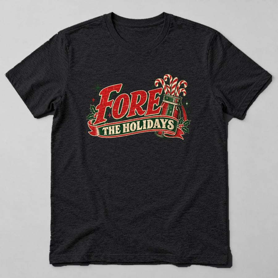 Fore the Holidays T-Shirt in Black