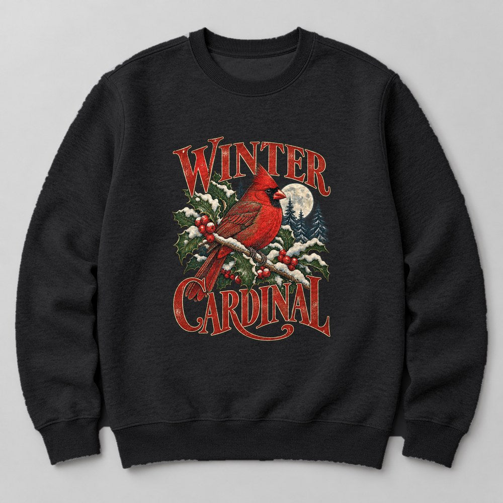 Winter Cardinal Sweatshirt in Black